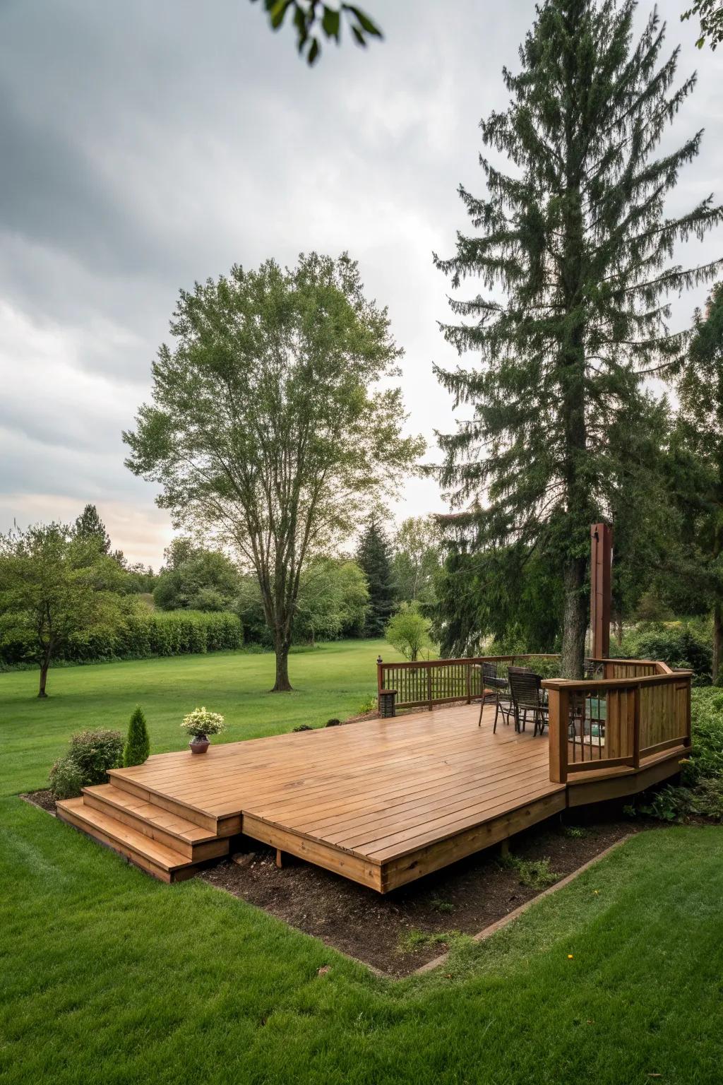Savor the flexibility of a DIY platform deck.