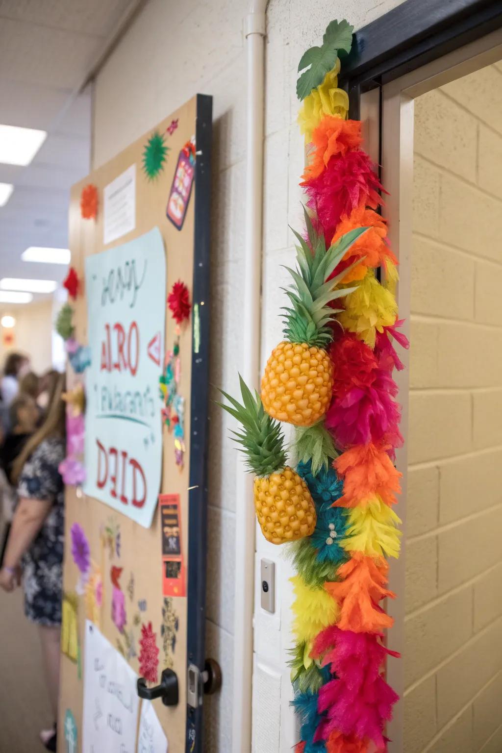 Elevate your door with an exotic fiesta relaying a message against drug use.