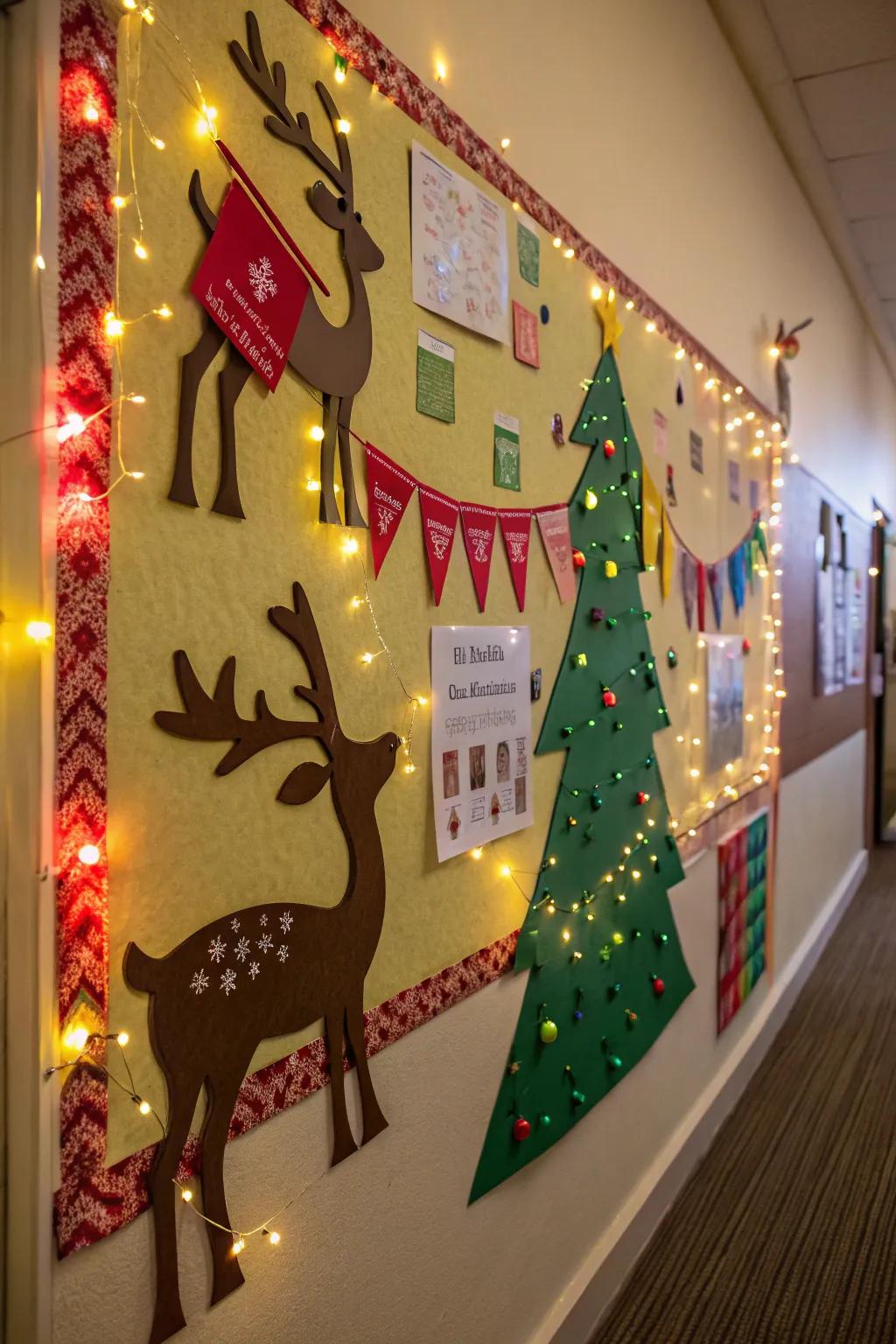 Radiant lights append a bewitching nuance to your reindeer display.