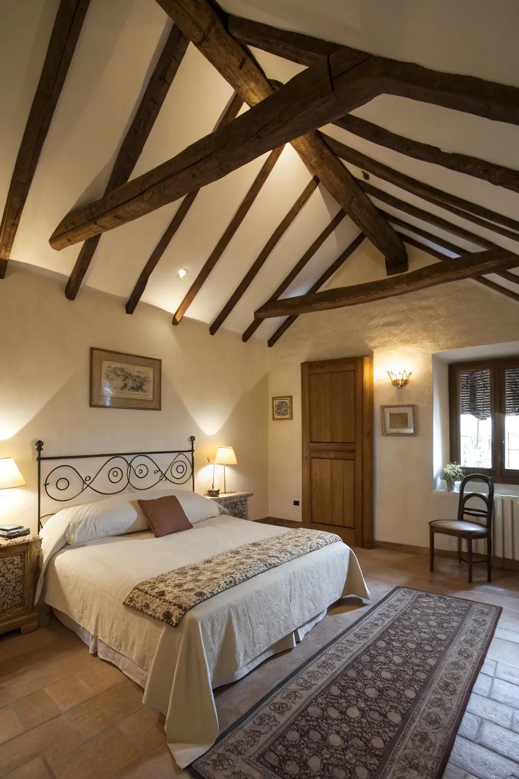 Architectural elements inject personality and romance.