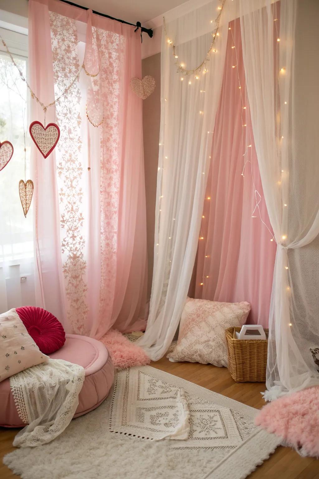 Permit translucent cloths to murmur passion in your area. 🌬️ #Drapes #RomanticDecor
