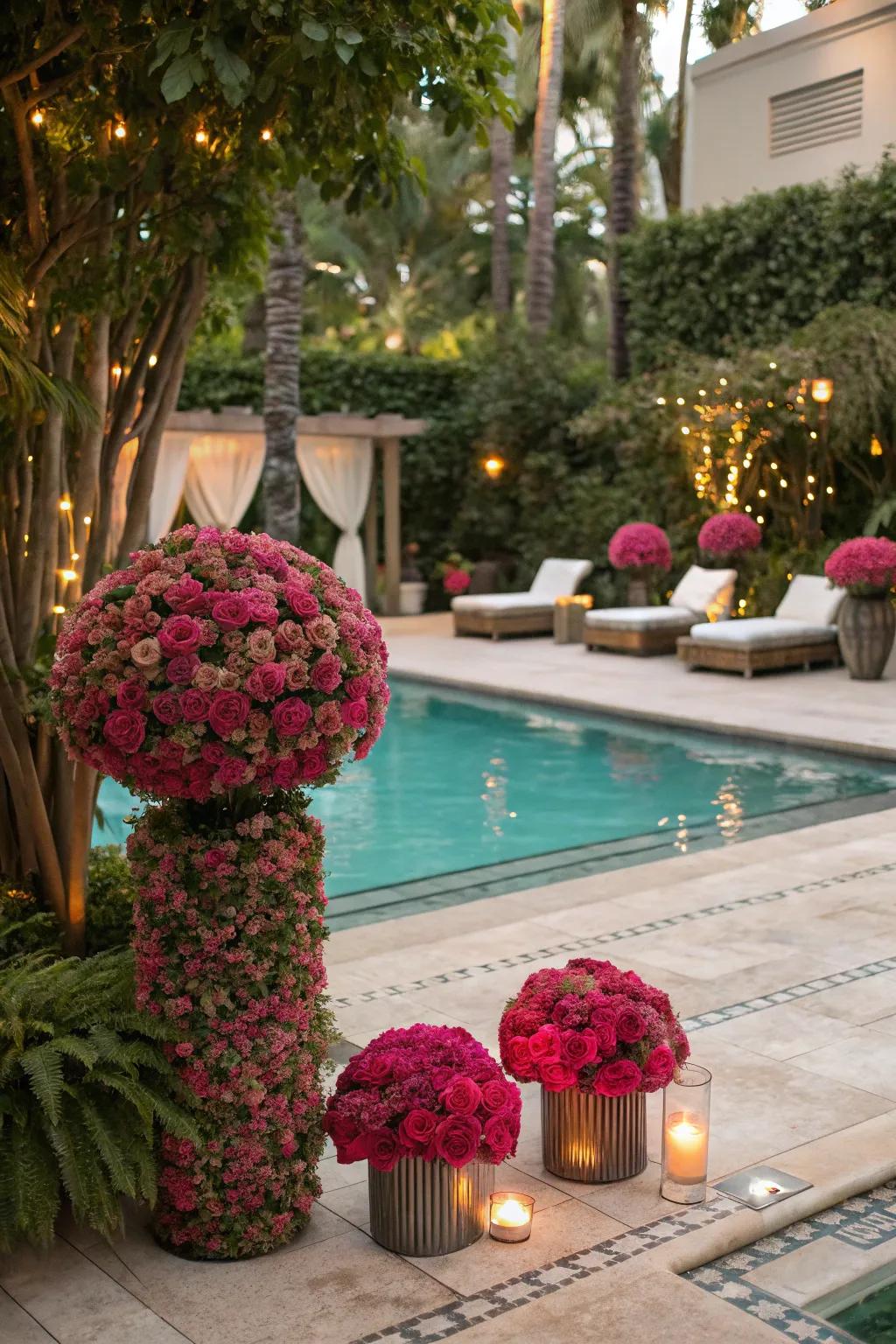 Transform your poolside with the heat-resistant charm of ice plants.