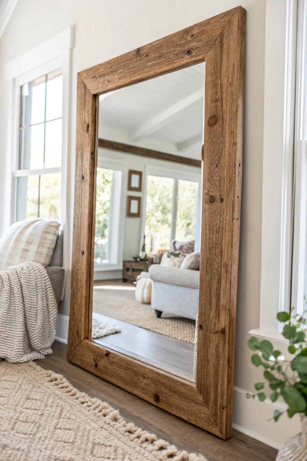 Countryside mirrors enhance space and light.