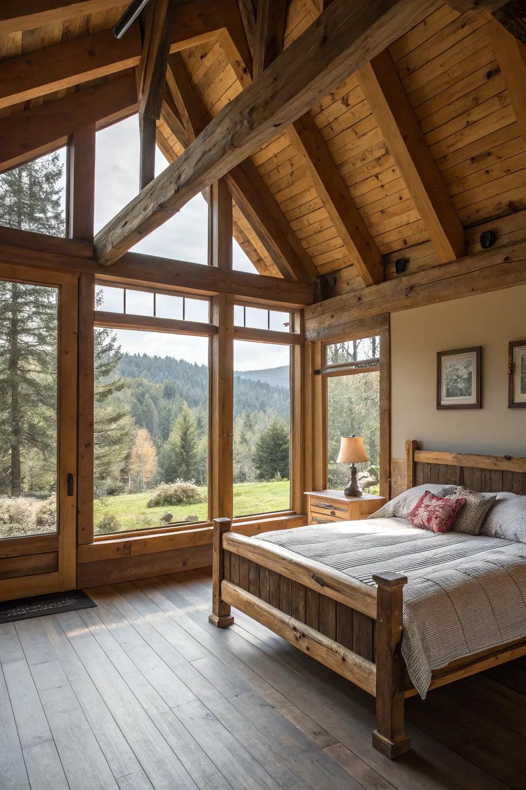 An exposed construction beckons light and serenity.