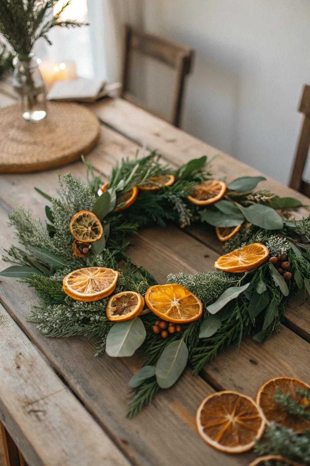 Dried citrus brings color and aroma to this nature-inspired ring.