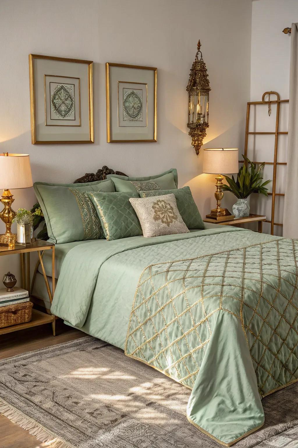 Boost elegance with gold accents.