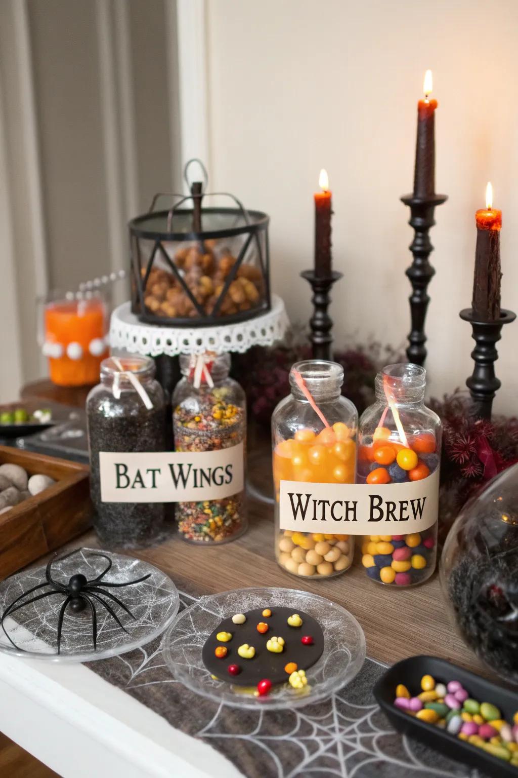 Potion vials introduce a captivating and mysterious component.