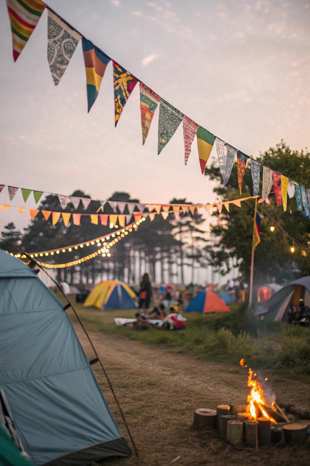 Flags and banners bring color and festivity to your campsite.