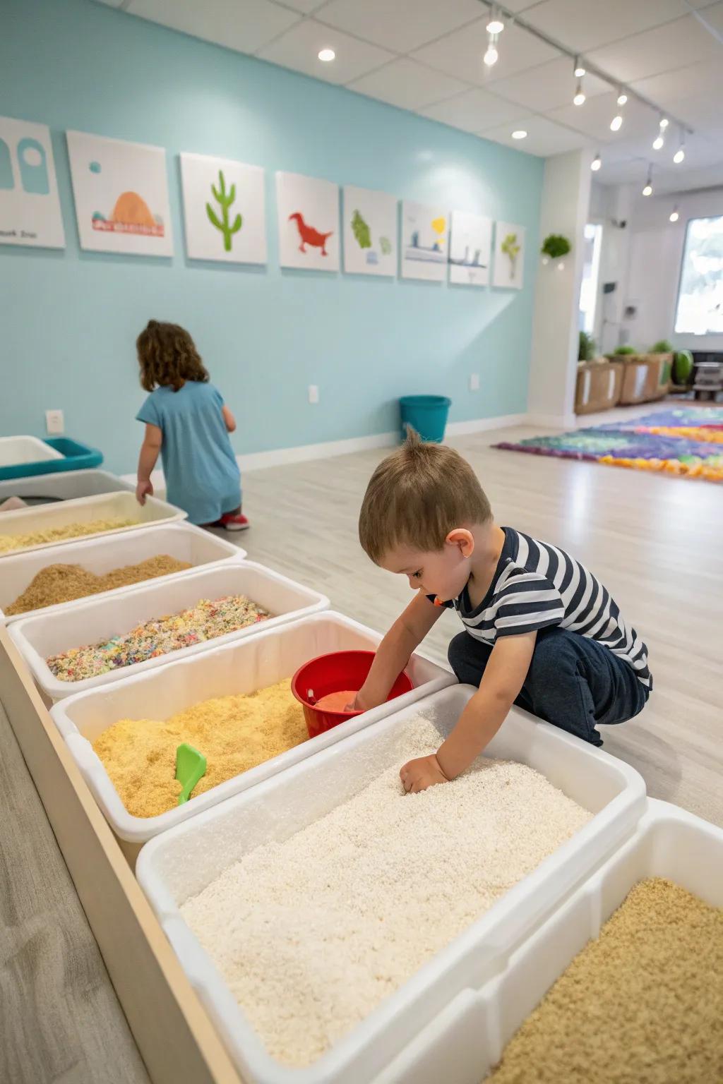 Sensory boxes deliver limitless tactile learning opportunities.
