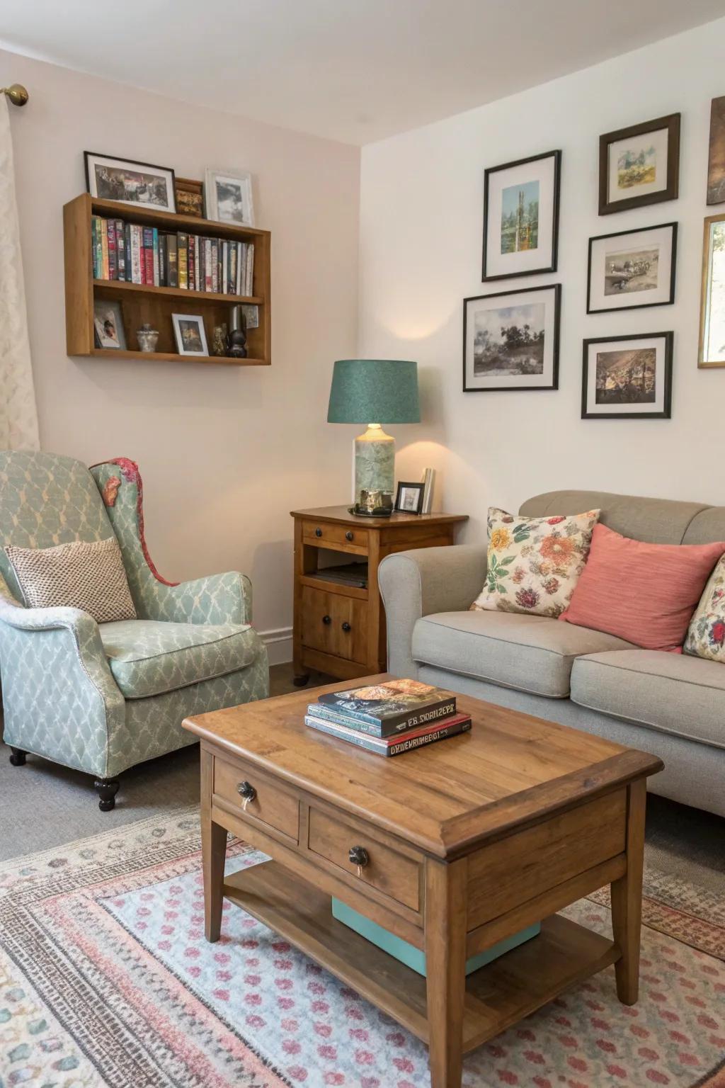 An eclectic mix of styles personalizes your space.
