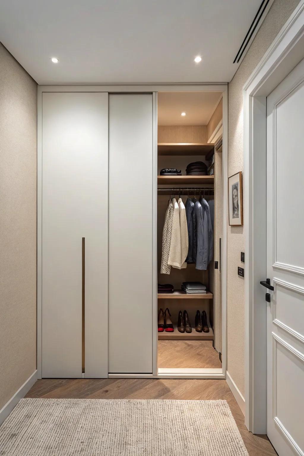Hidden doors offer a seamless, surprise element.