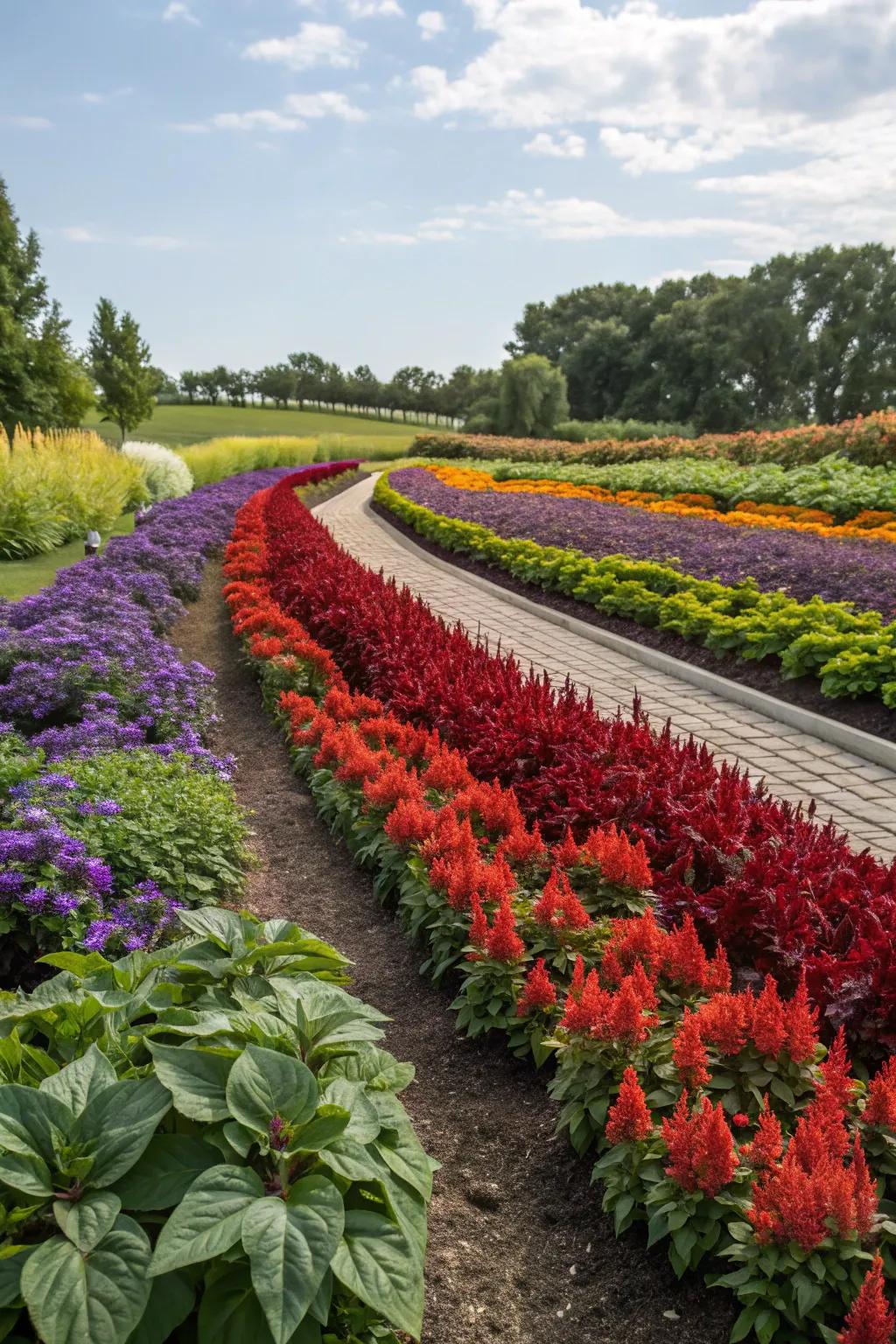 Hue block planting bestows a contemporary, creative refinement to garden gardens.