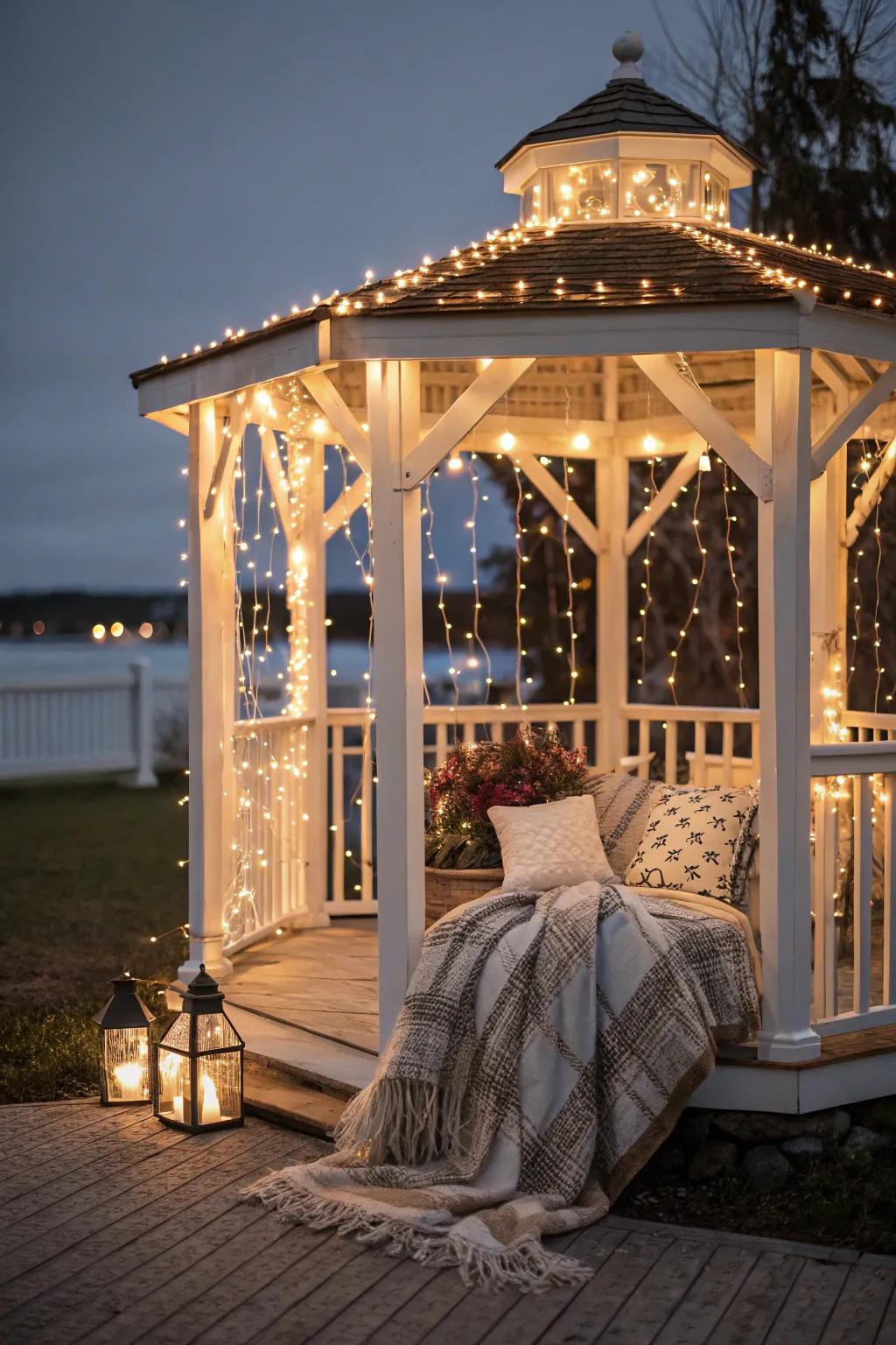 Create magical moments in a sentimental pavilion setting.