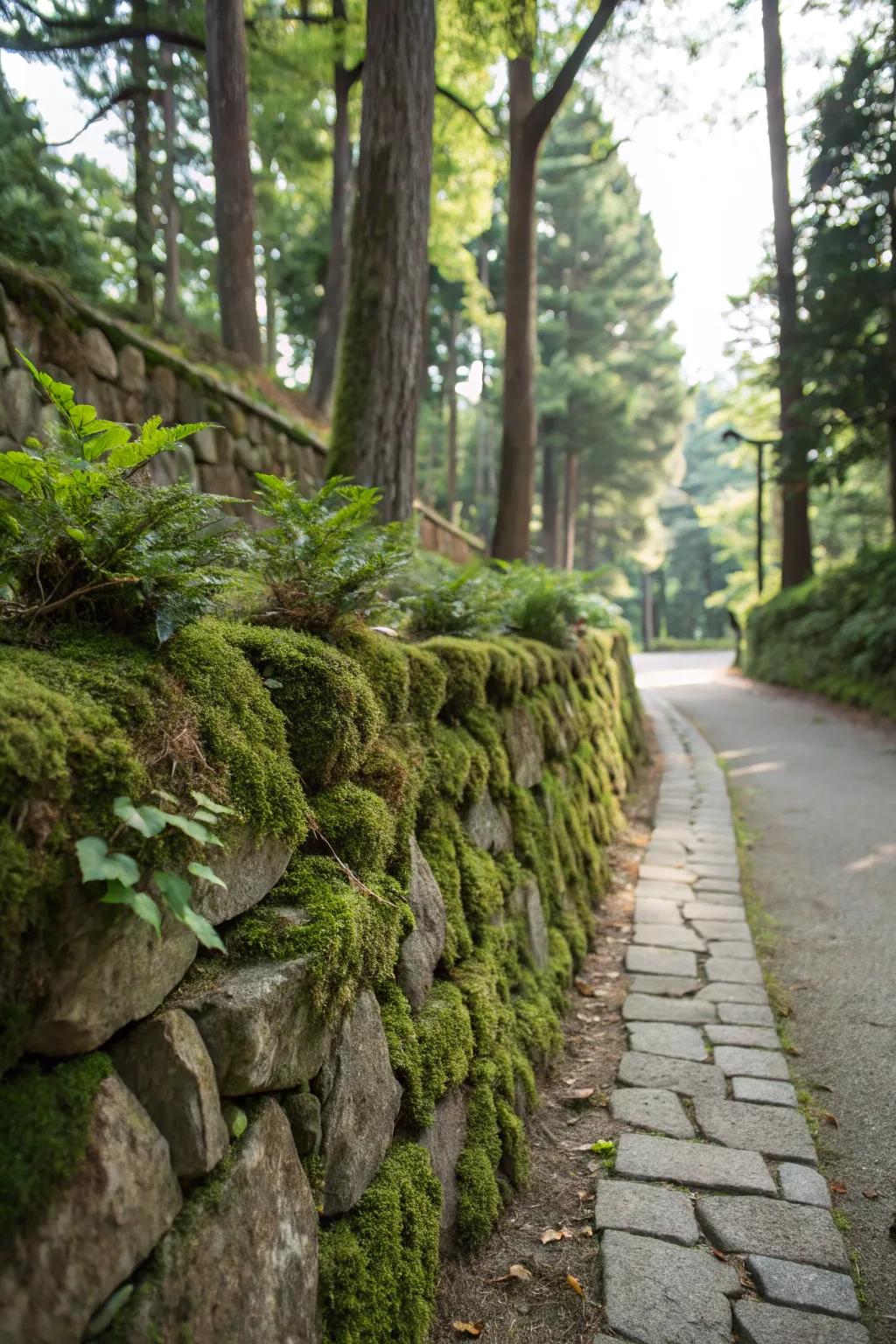 Natural stone edifices proffer a serene, innate atmosphere.
