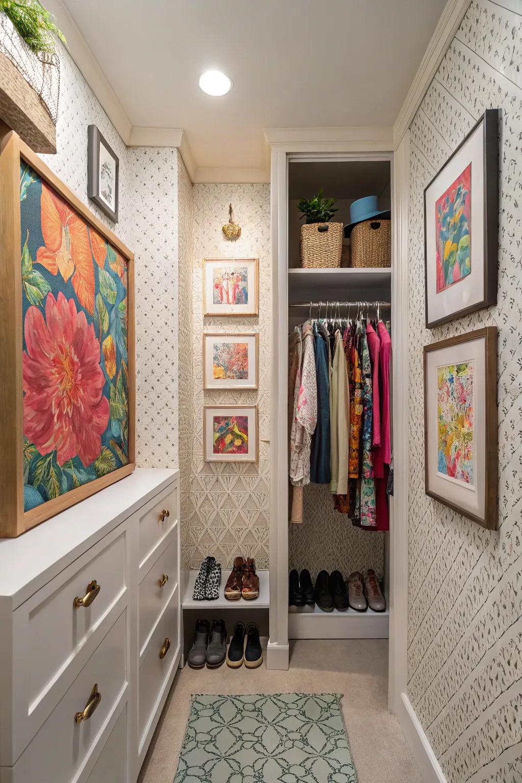 Ornamental elements personalize your closet space.