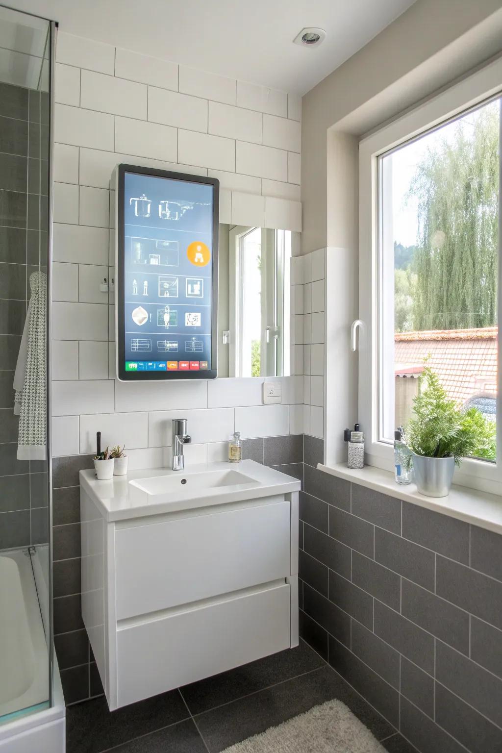 Kick-start your day effectively with a smart mirror that ensures you stay informed and coordinated.