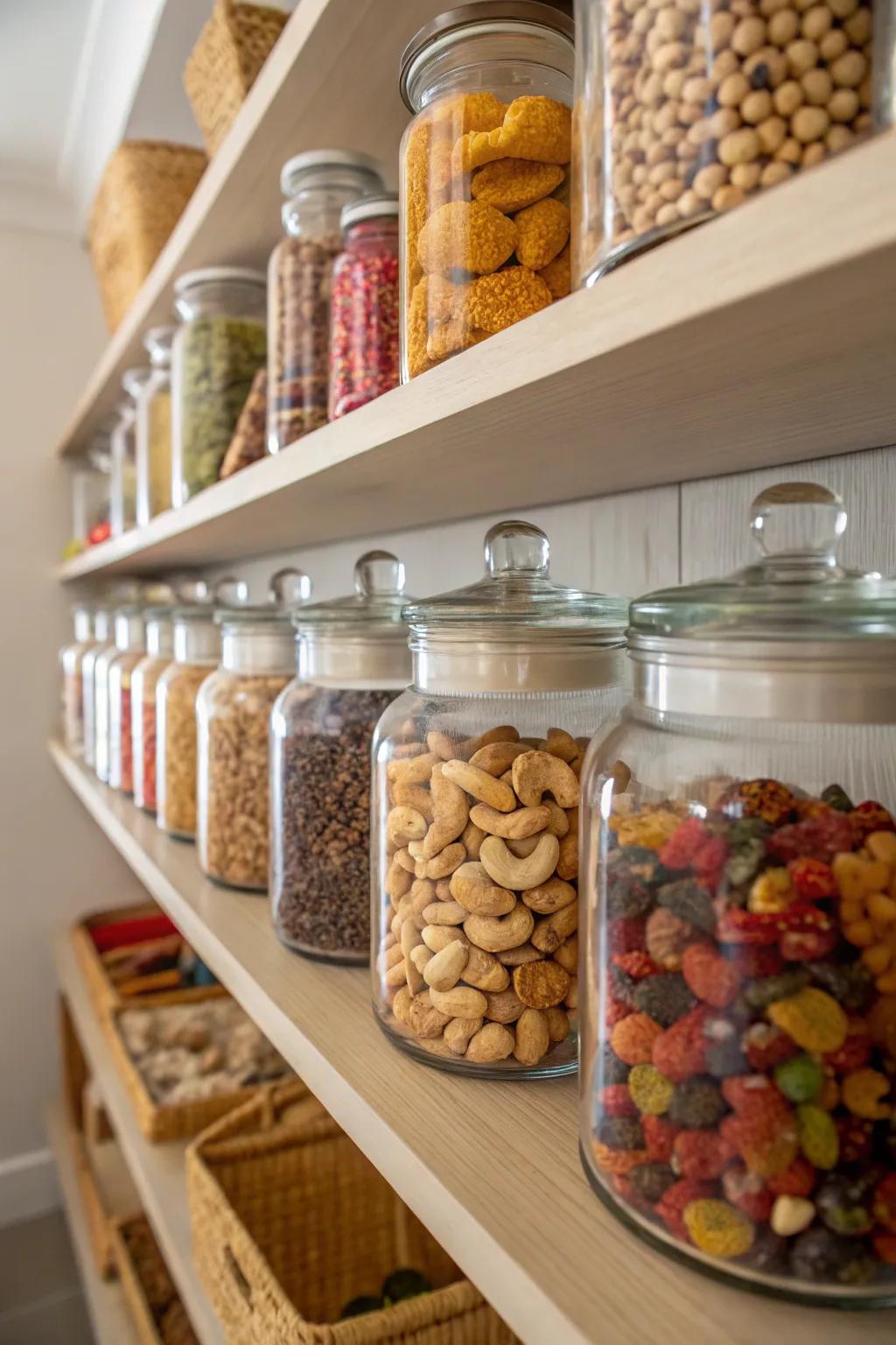 Glass vessels offer a refined and sustainable snack storage answer.