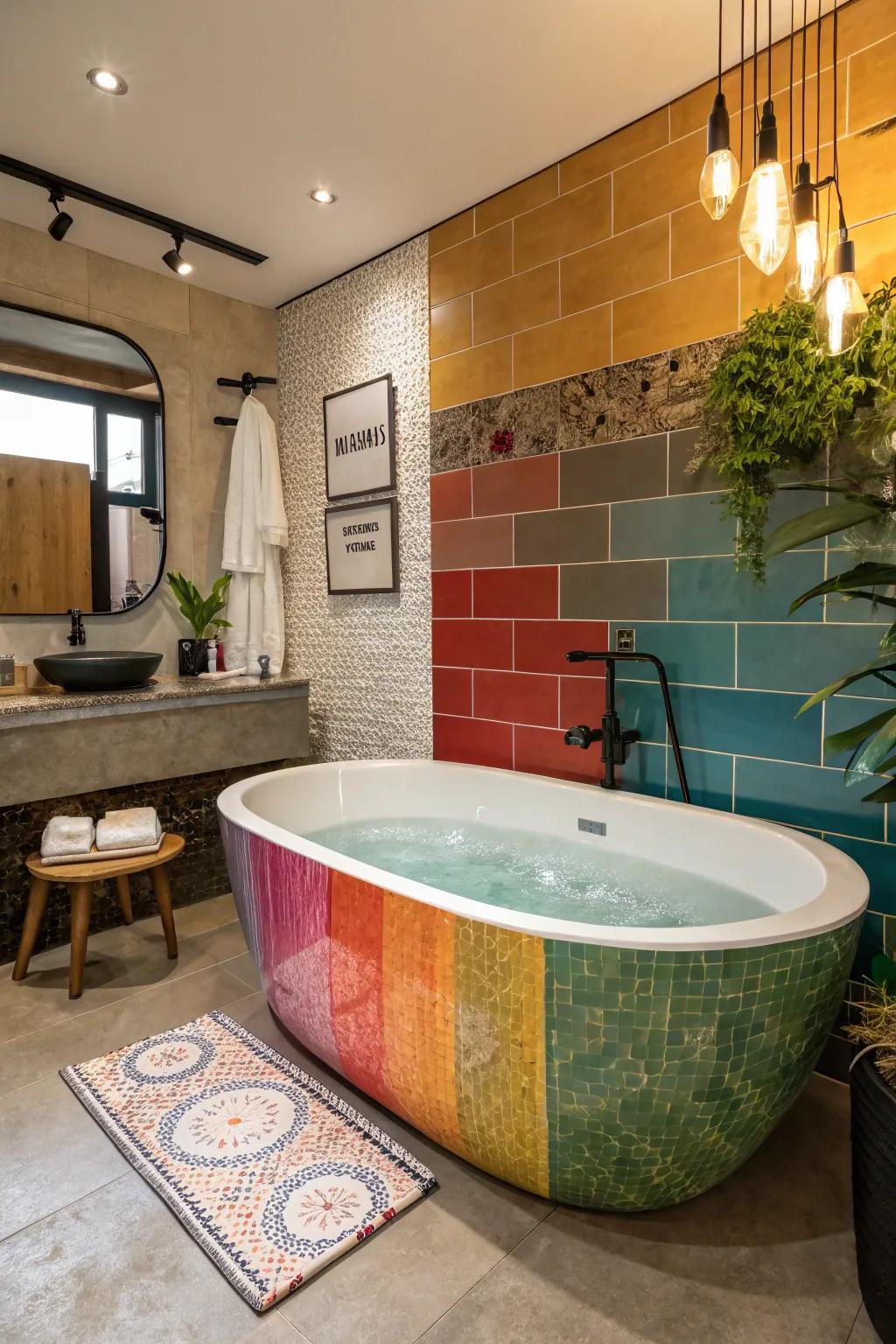 Express your style with a uniquely colored tub.
