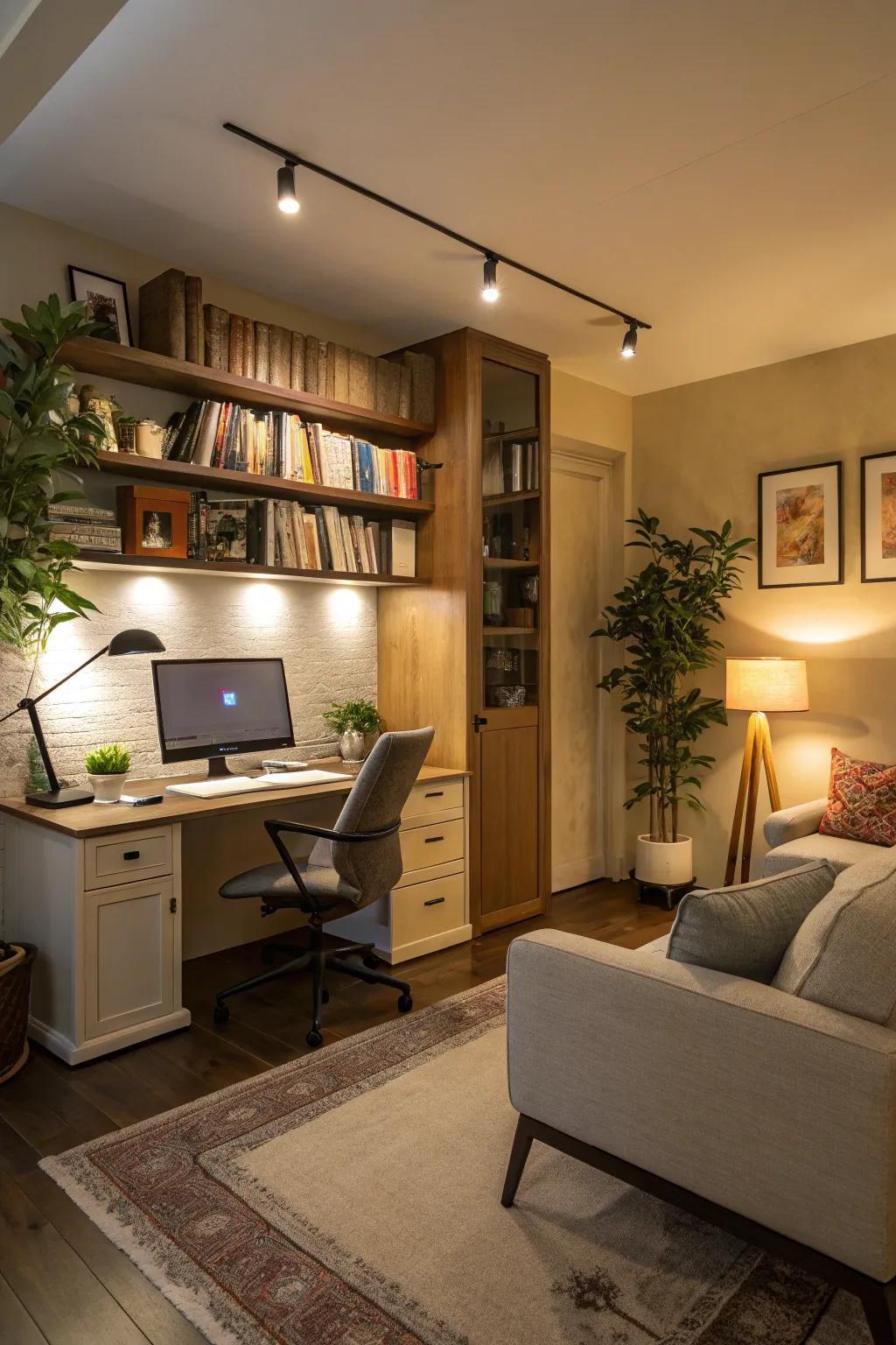 Seamless tech integration maintains aesthetics.