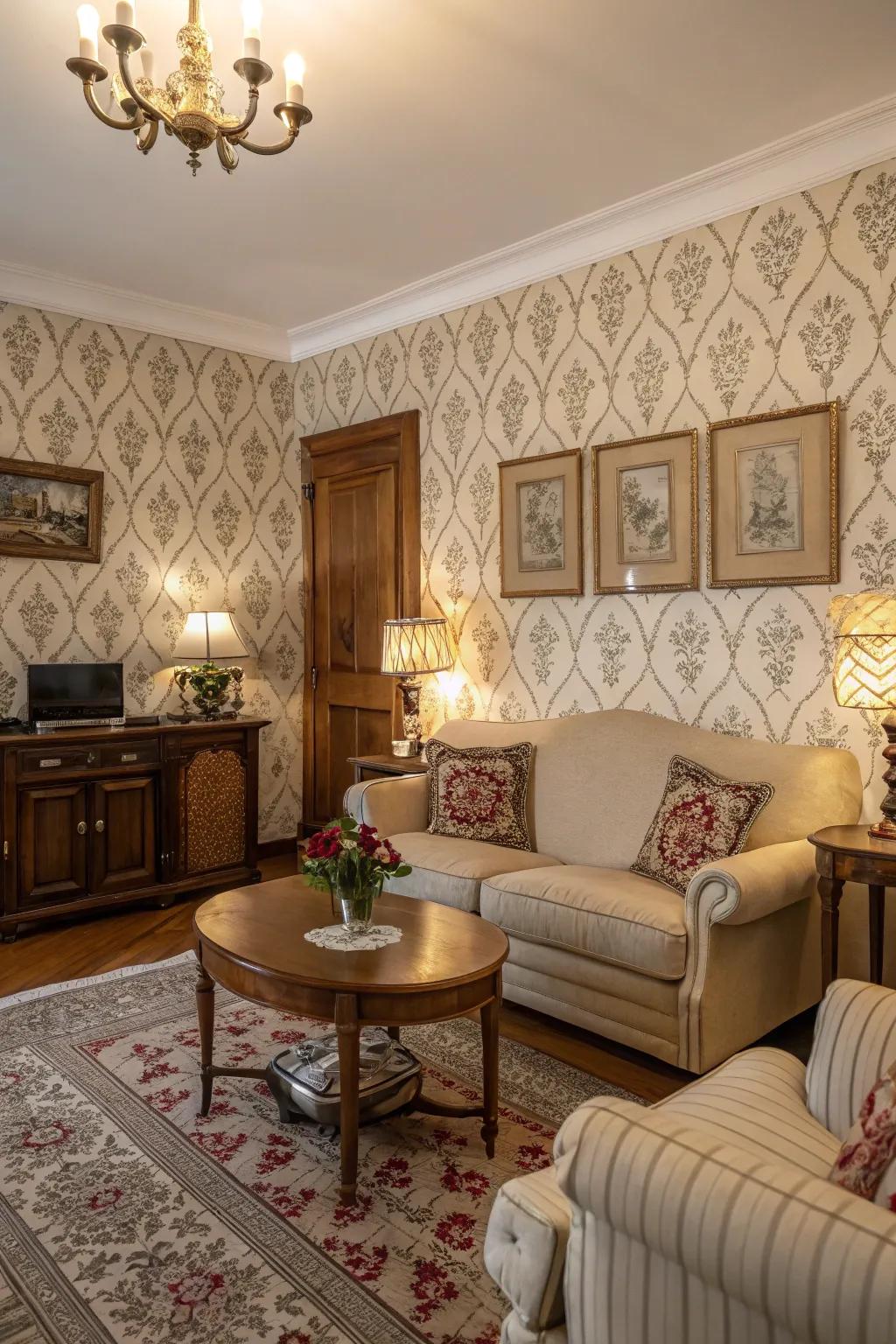 Introduce charm using classic wallpaper.