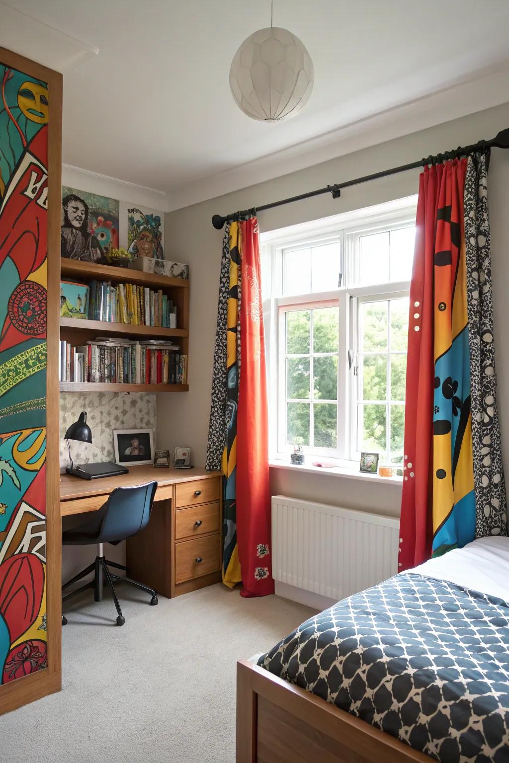 Vibrant marks add a splash of creativity and energy.