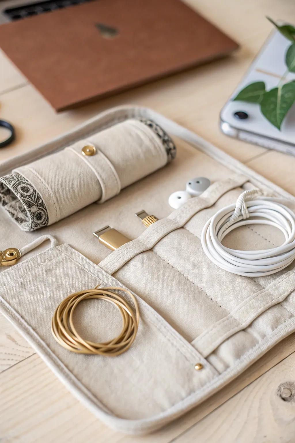 Keep your travels tangle-free with elegance and simplicity. 🌿✨ #Craftsmanship #MinimalistBeauty