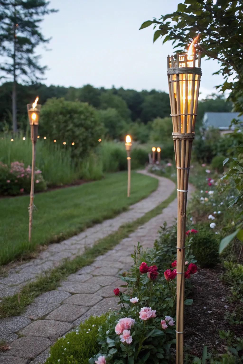 Create eco-friendly <strong><em>tiki torches</em></strong> with bamboo.” loading=”lazy” class=”pimg”>
	</picture><figcaption>Create eco-friendly <strong><em>tiki torches</em></strong> with bamboo.</figcaption></figure>
<p>Construct your own <strong><em>tiki torches</em></strong> using bamboo poles for an eco-conscious alternative. They integrate seamlessly with natural landscapes.</p>
<h3>You might give these a try:</h3>
<ul class=