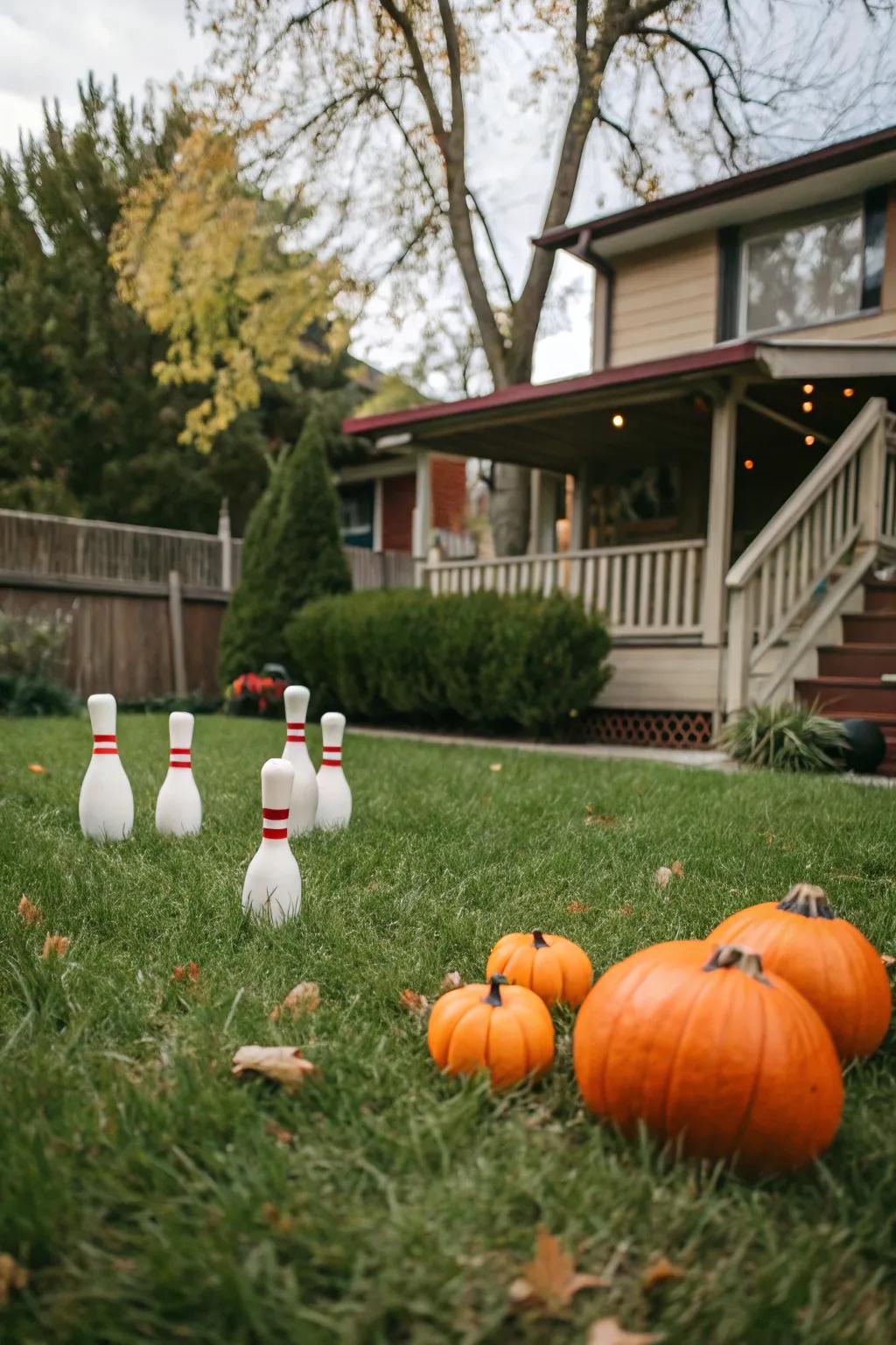 Partake in a skittle game in your backyard.