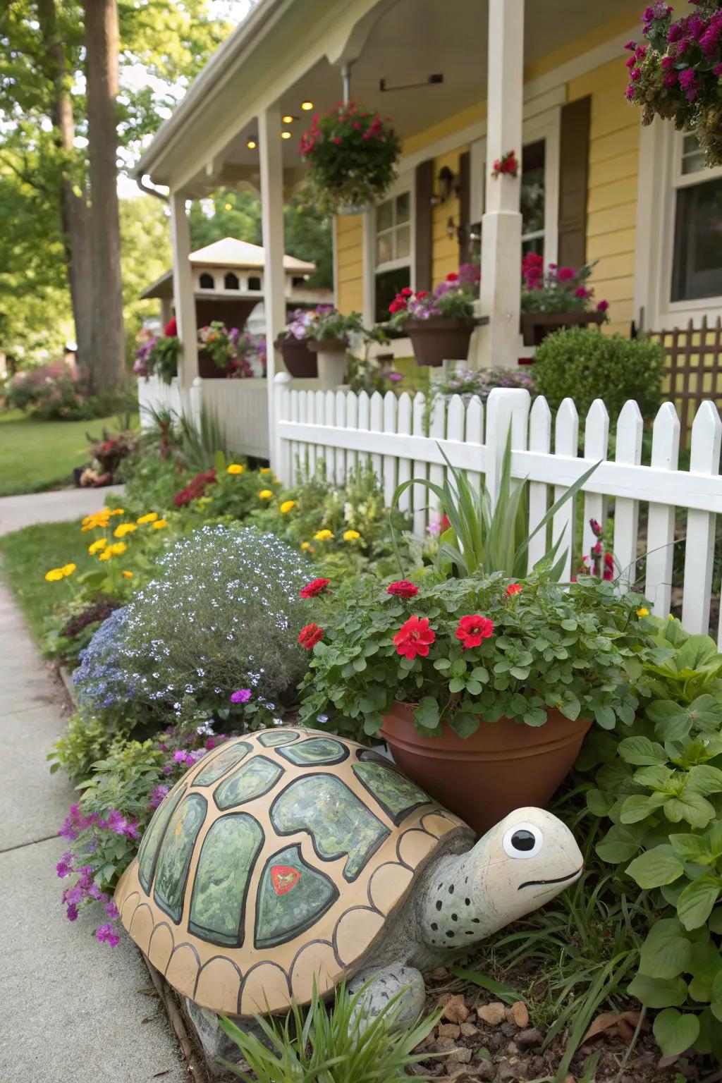 Quaint garden decor appends charisma and persona to your tropical backyard.