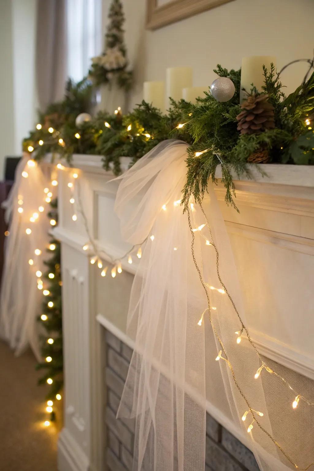 Enhance your home's elegance with an ethereal fabric garland.