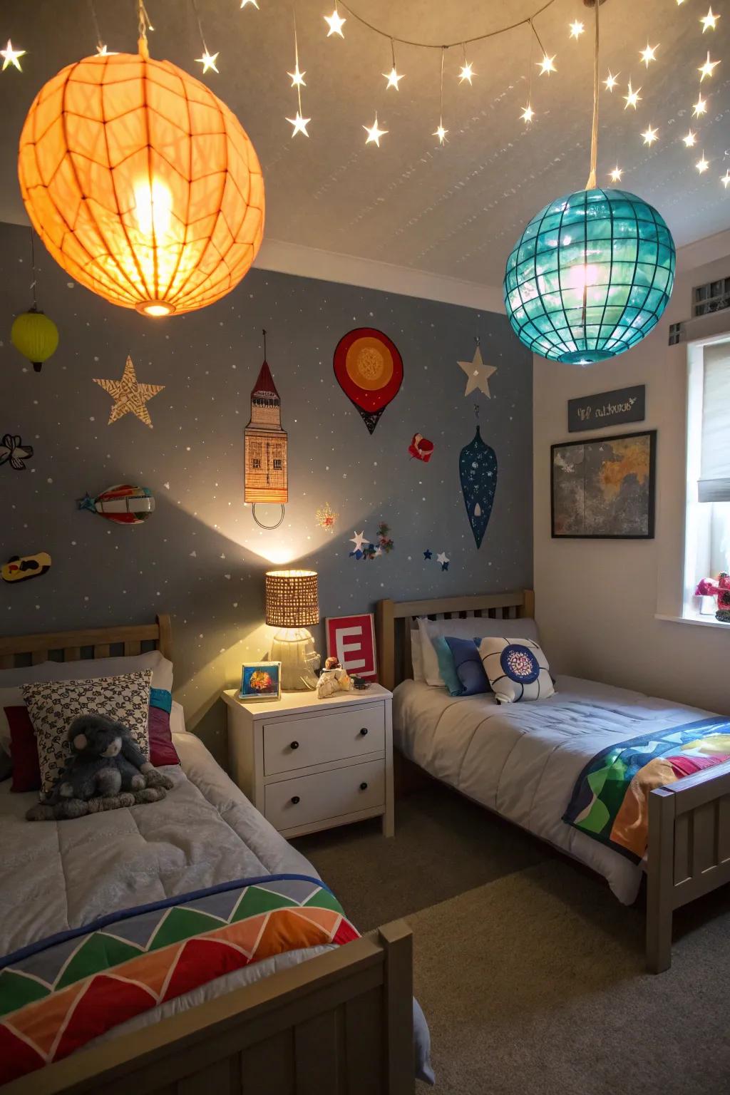 Imaginative illumination injects personality into the space