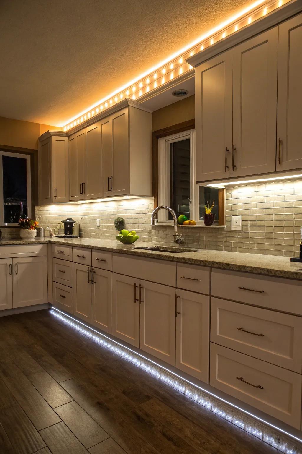 Tape lights provide custom lighting options for DIY lovers.