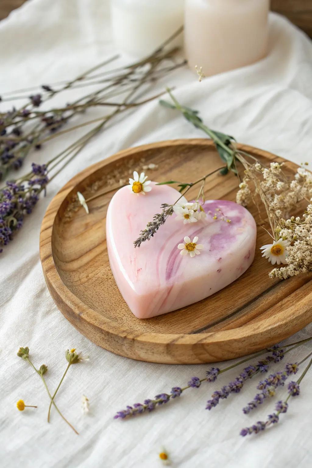 Amplify your Valentine's Day through eco-chic, artisanal soaps that convey endearment and sustainability.