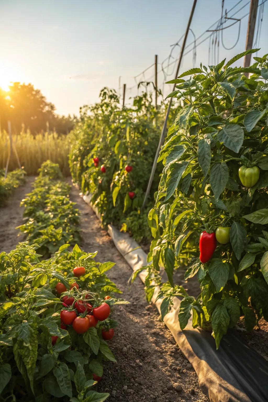 Sun-preferring edibles absorb daylight in their favored location to optimize growth.