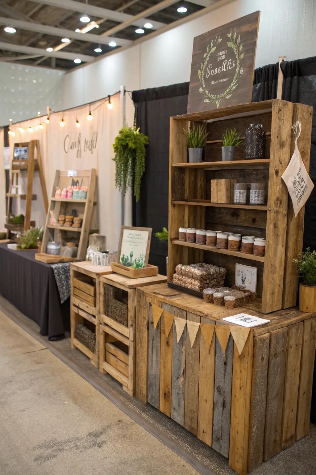 Nature-friendly accents set your booth apart with green appeal.