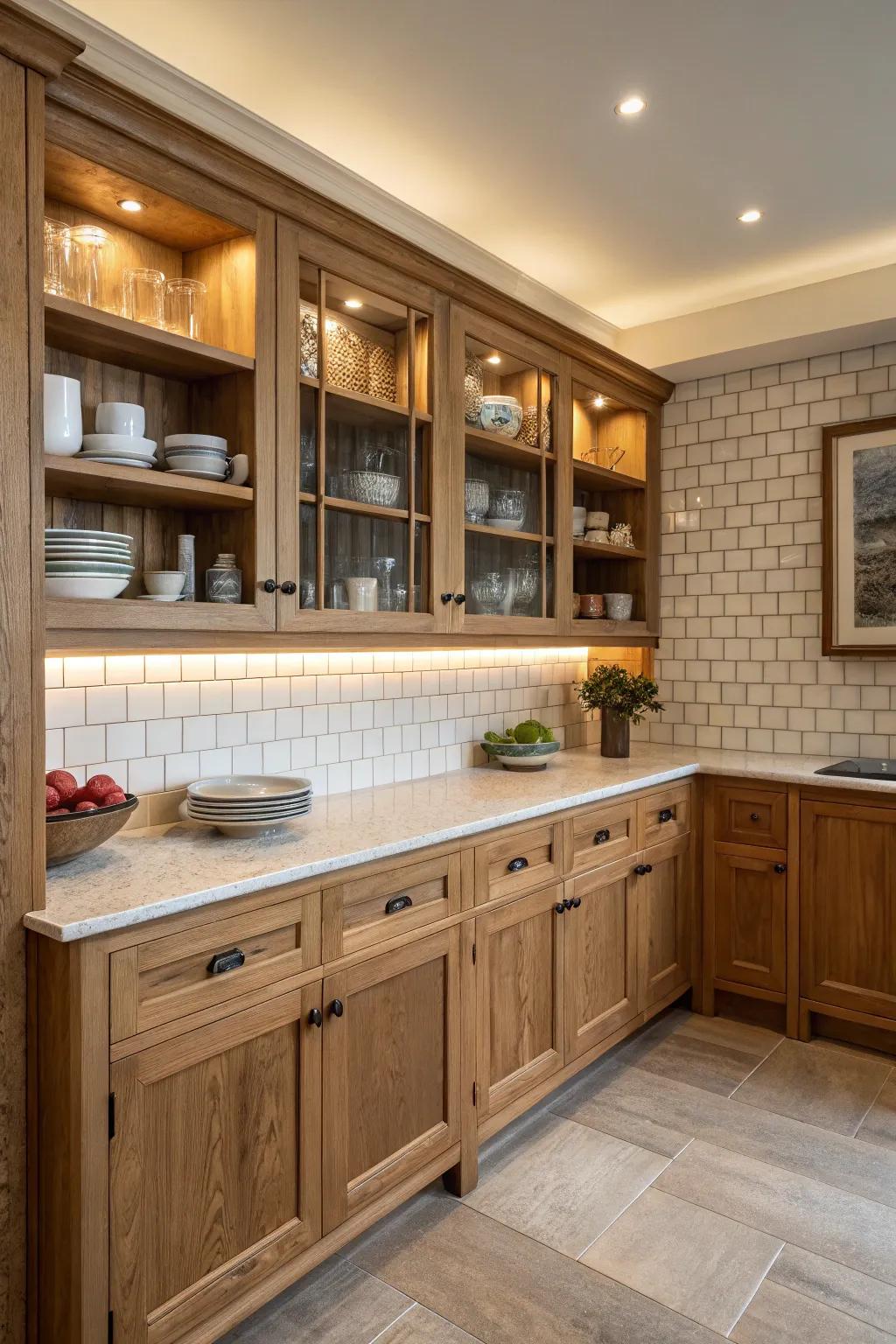 Maximize efficiency using wall coating shelves in your kitchen.
