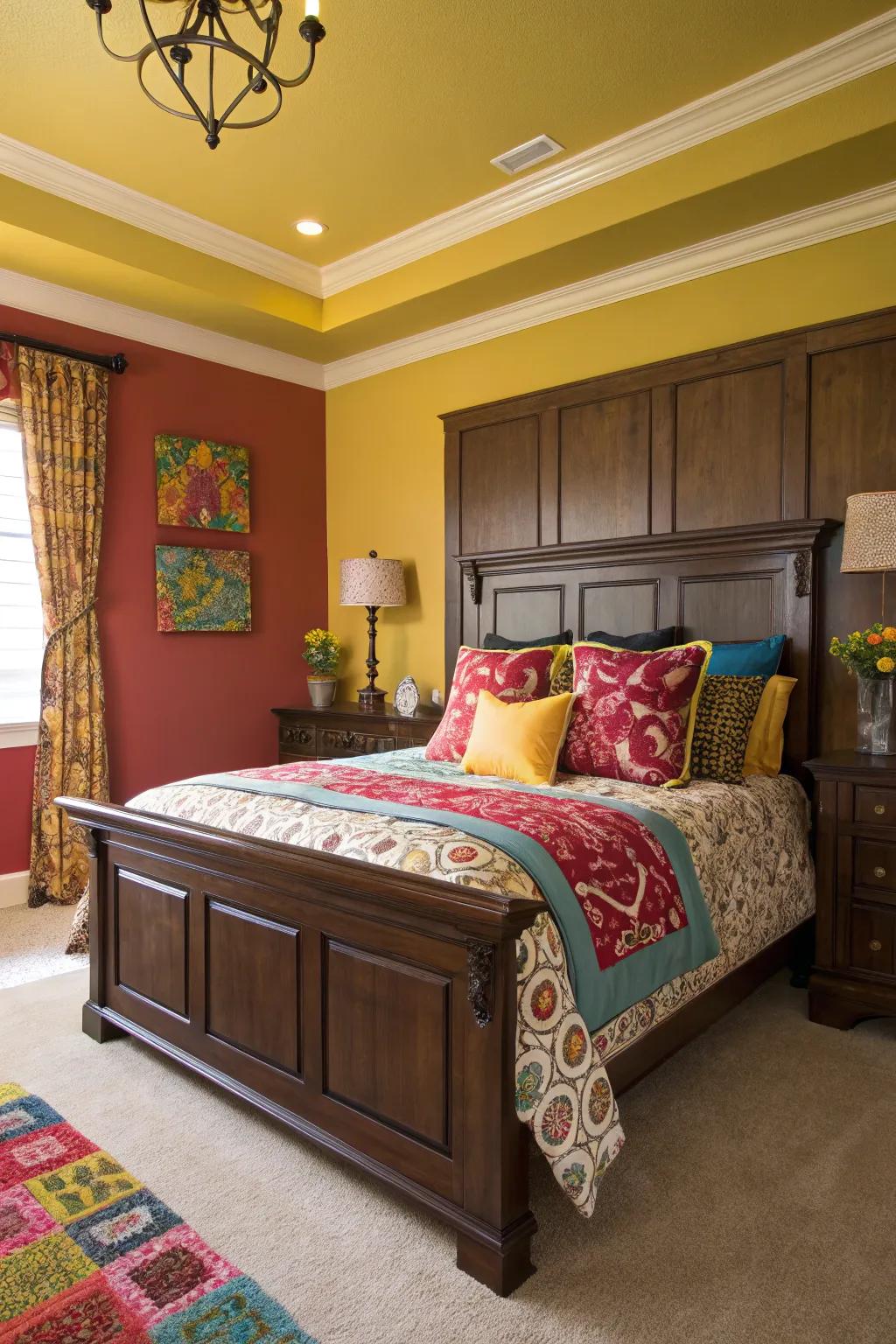 Contrasting colors add vibrancy and vitality to your personal space.