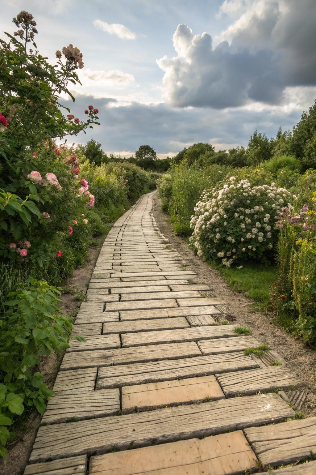 Timber-style tiles propose countryside charm with minimal upkeep.