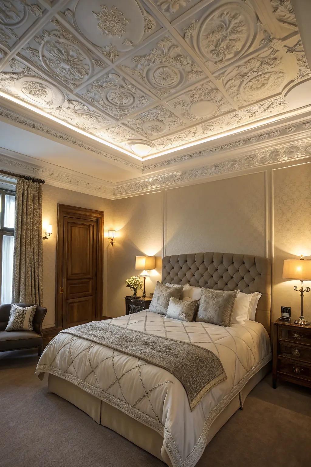 Add elegance with unexpected ceiling moldings.