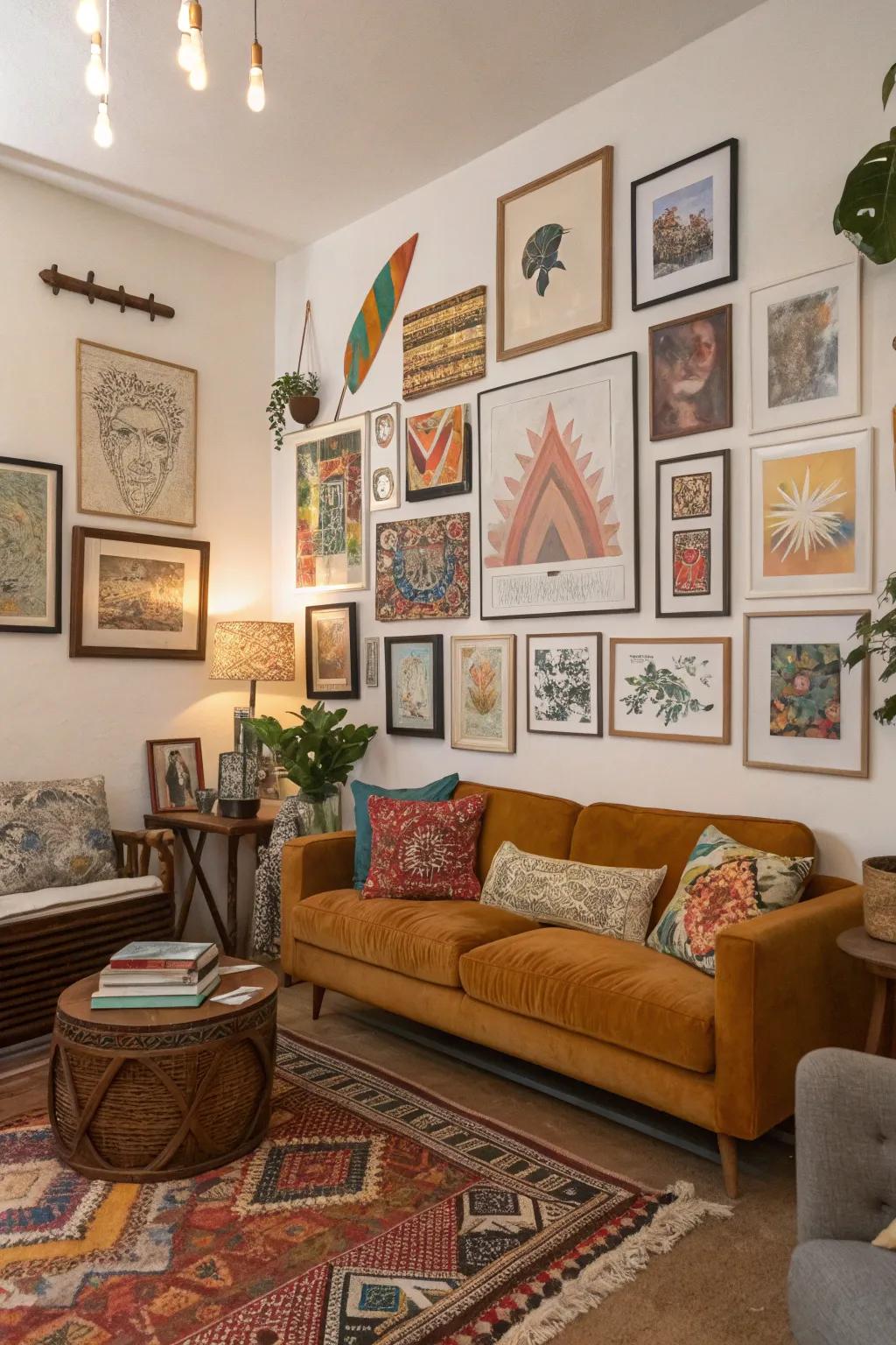 Varied displays show off personal style.