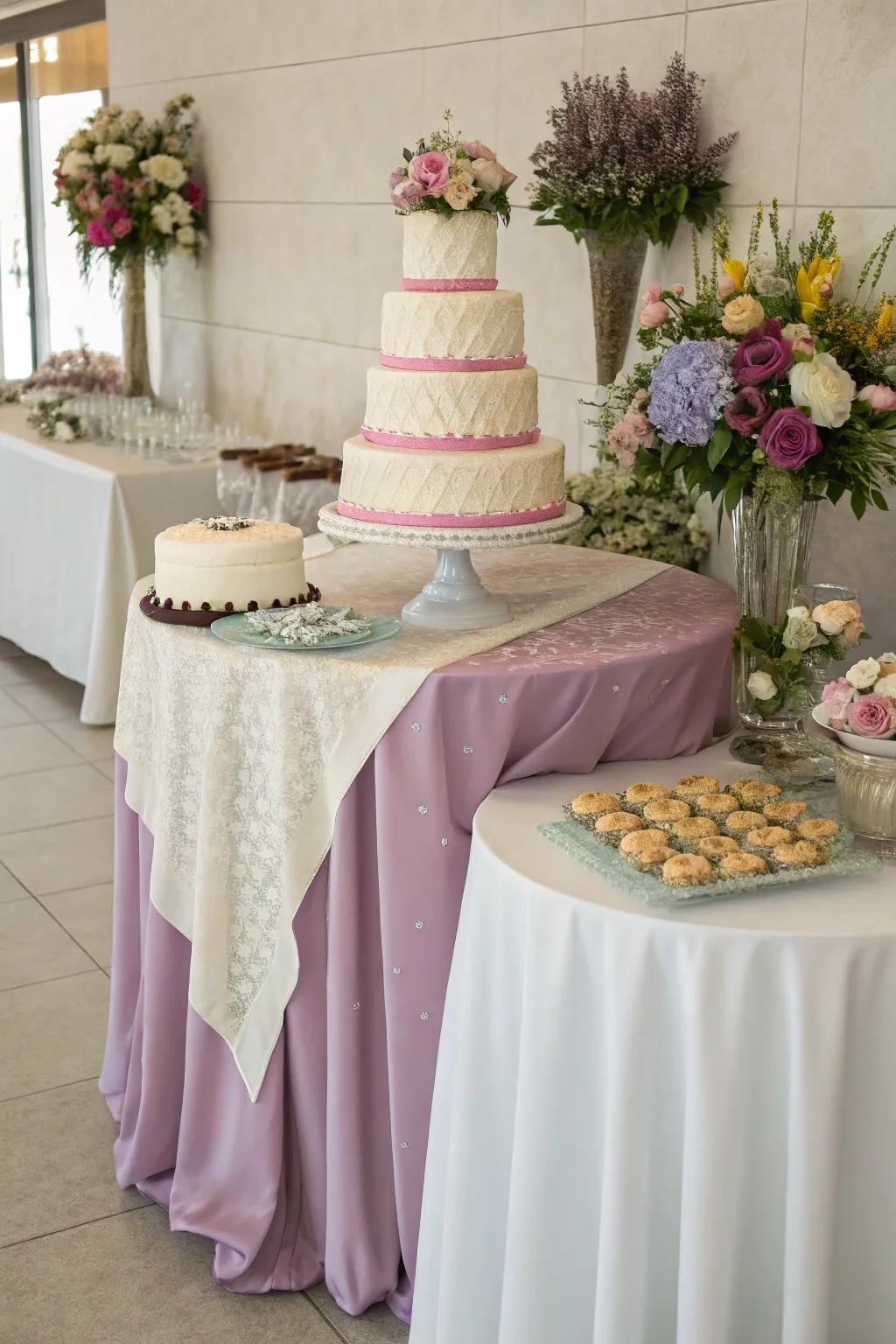 Hue-balanced linens establish a unified visual.