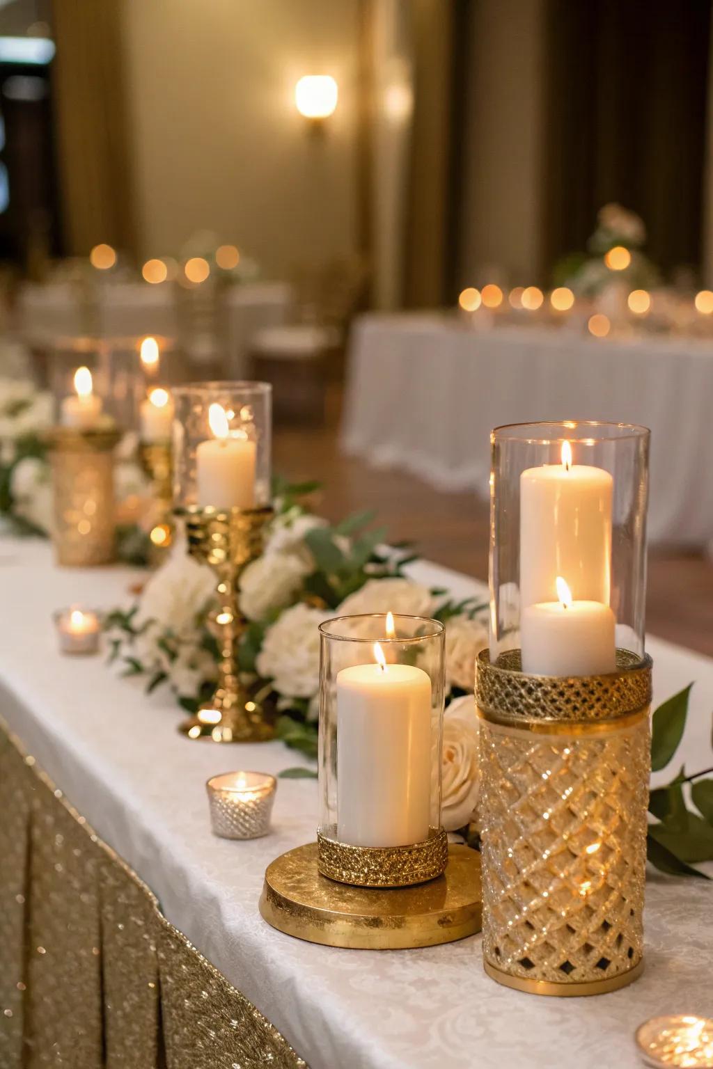 Gilded highlights appending a hint of luxury to the centerpiece.