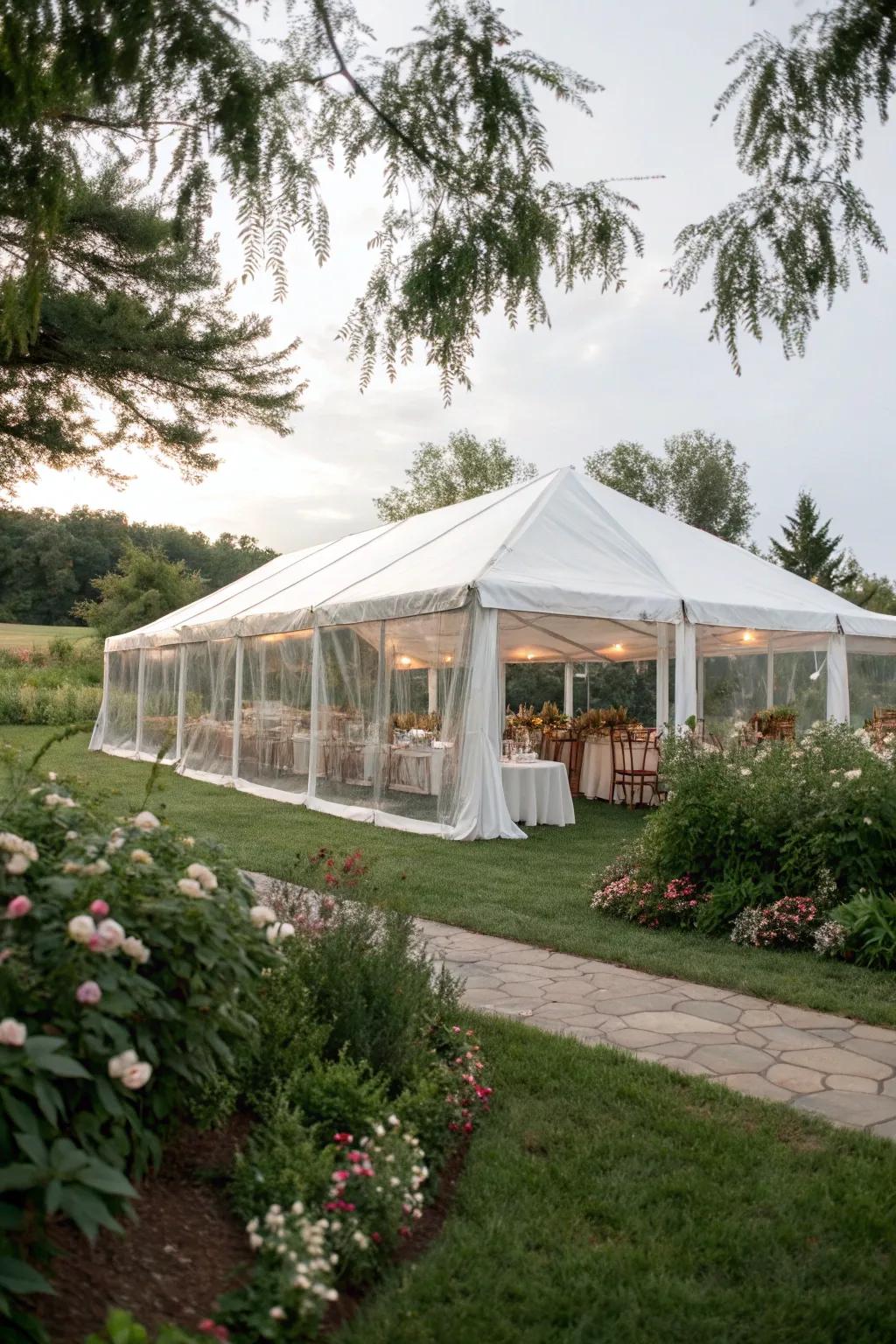 Integrating the outdoors establishes a harmonious setting.
