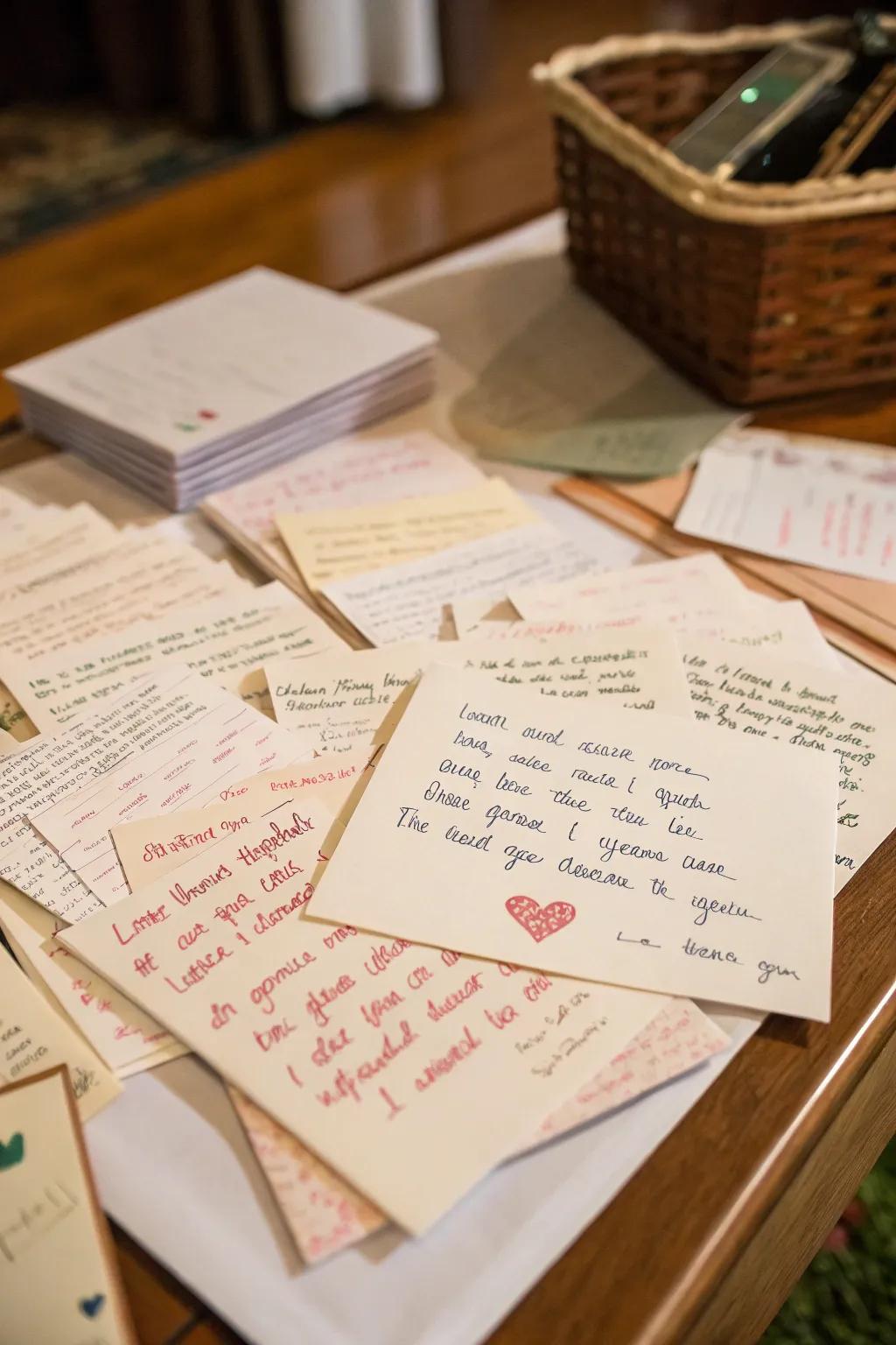 Heartfelt handwritten notes add a personal touch.