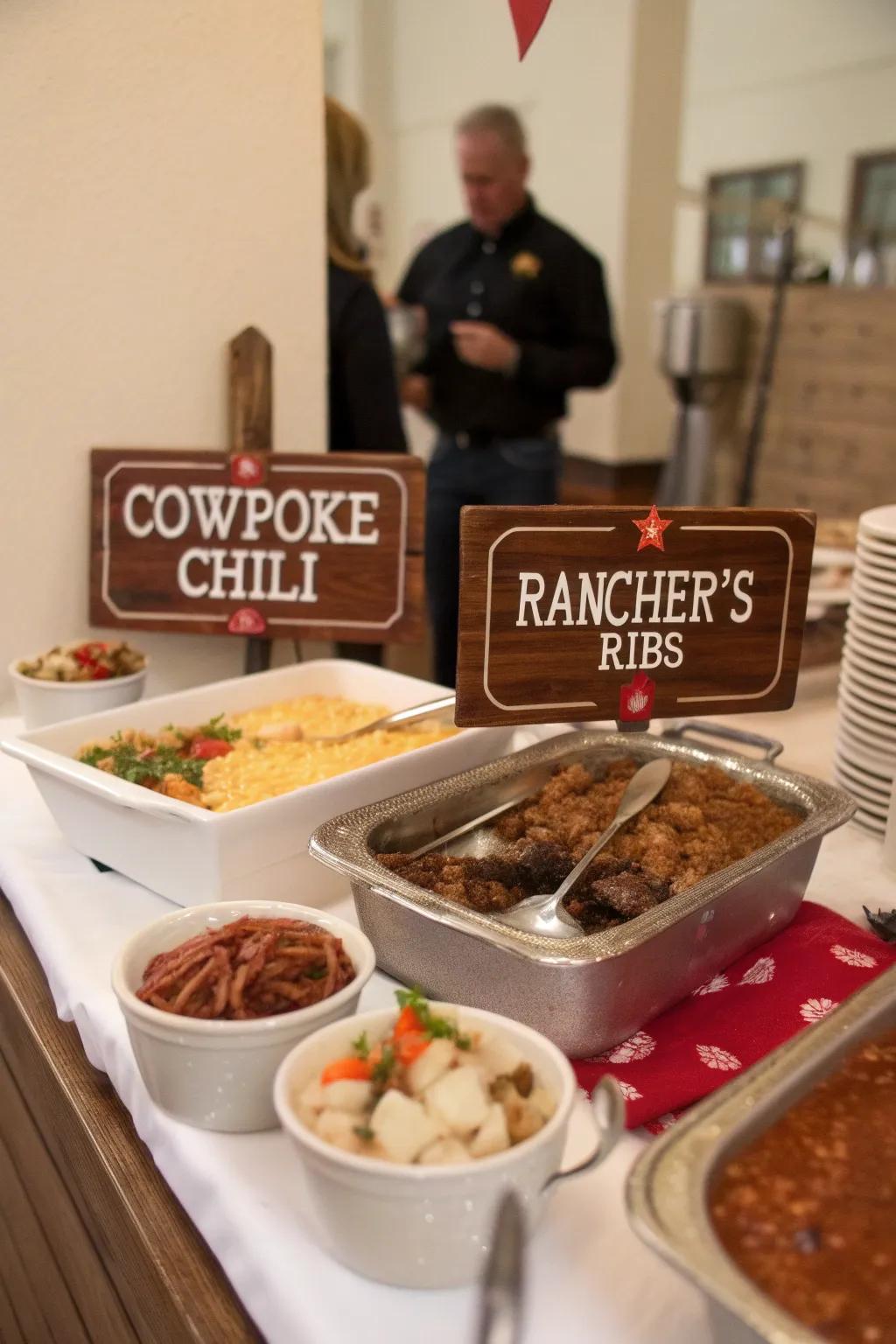 Wild West menu markers maintain menu consistensy.