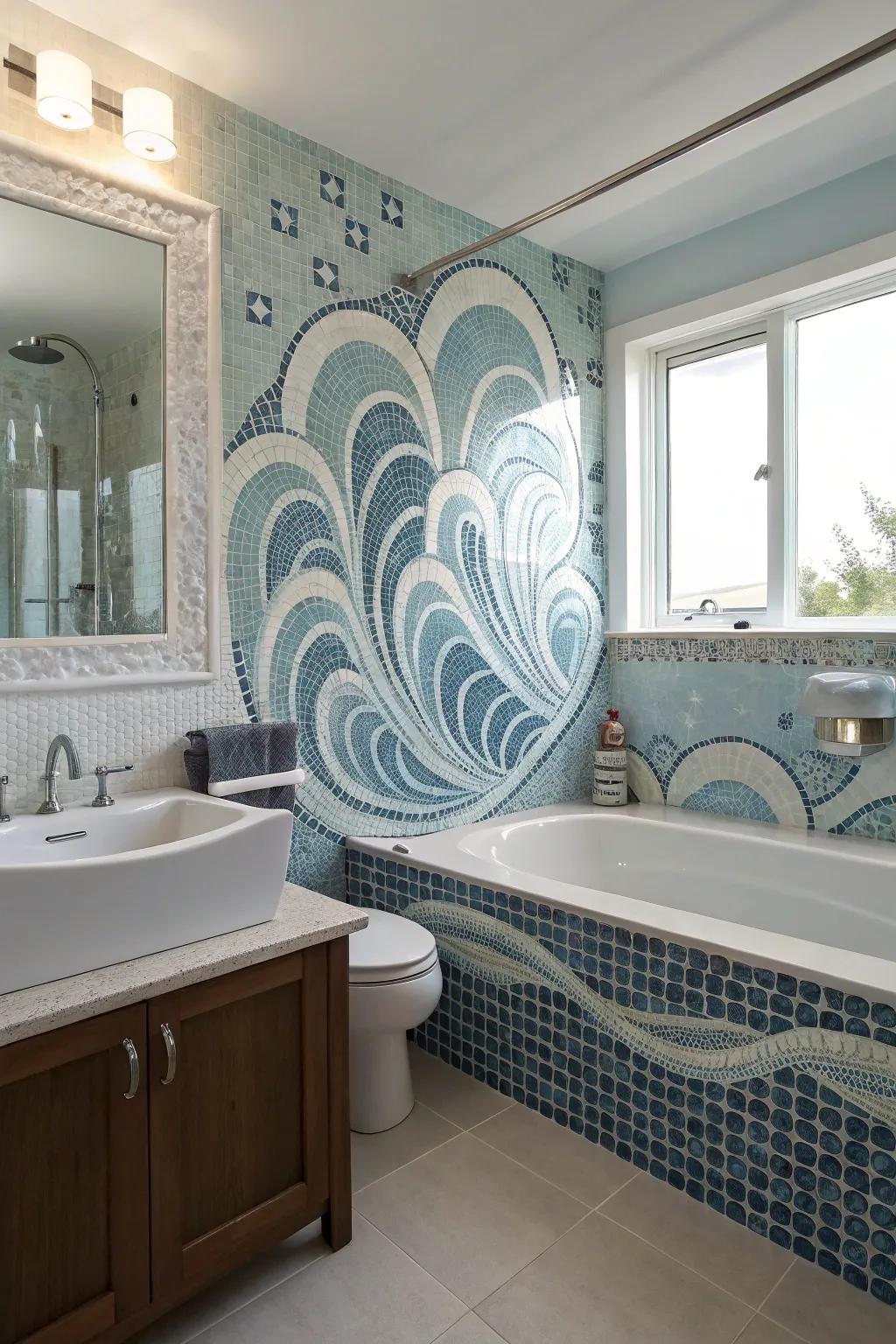 Patterned tiles contribute a burst of creativity.