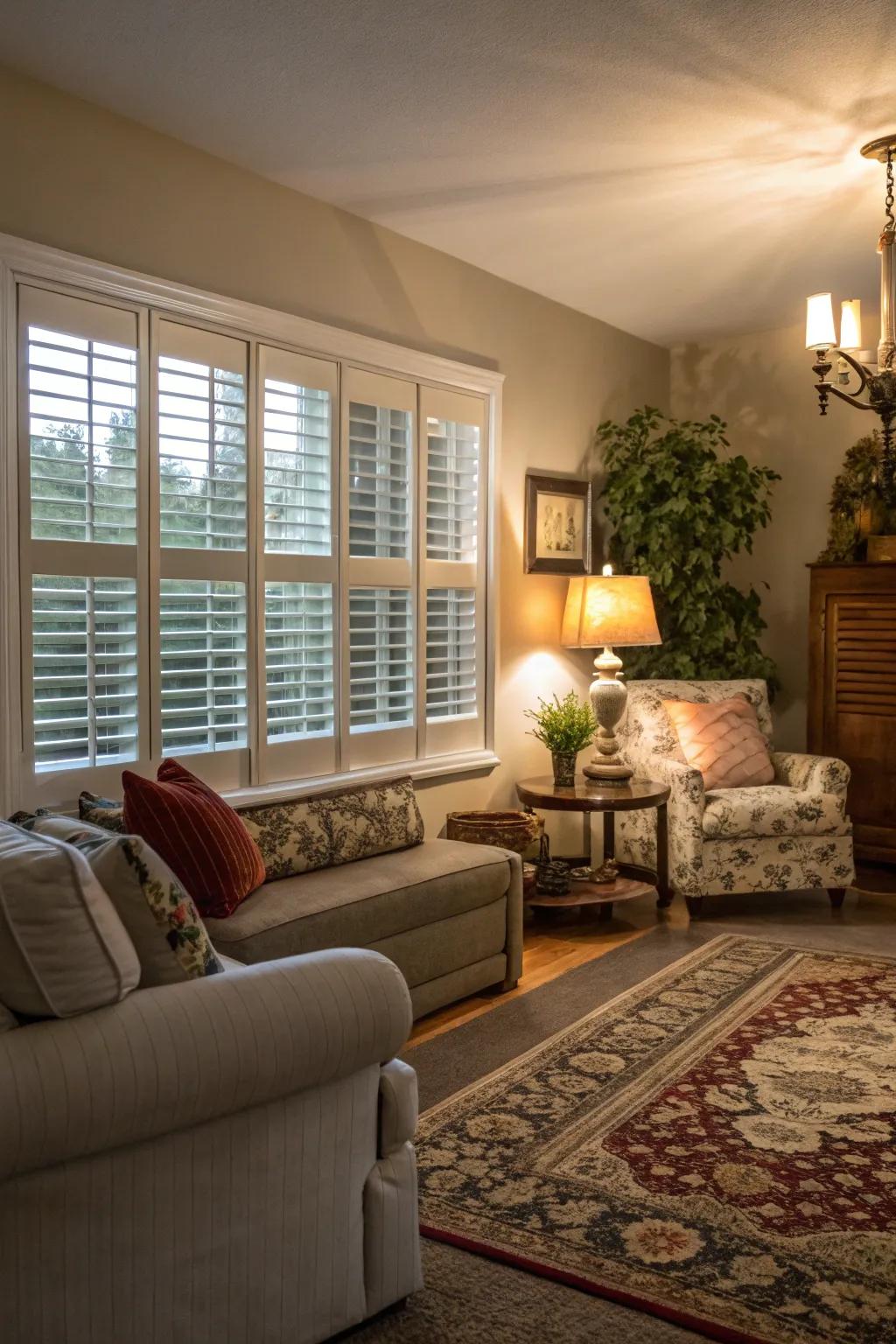 Classic interior panels inject charm into the family room.