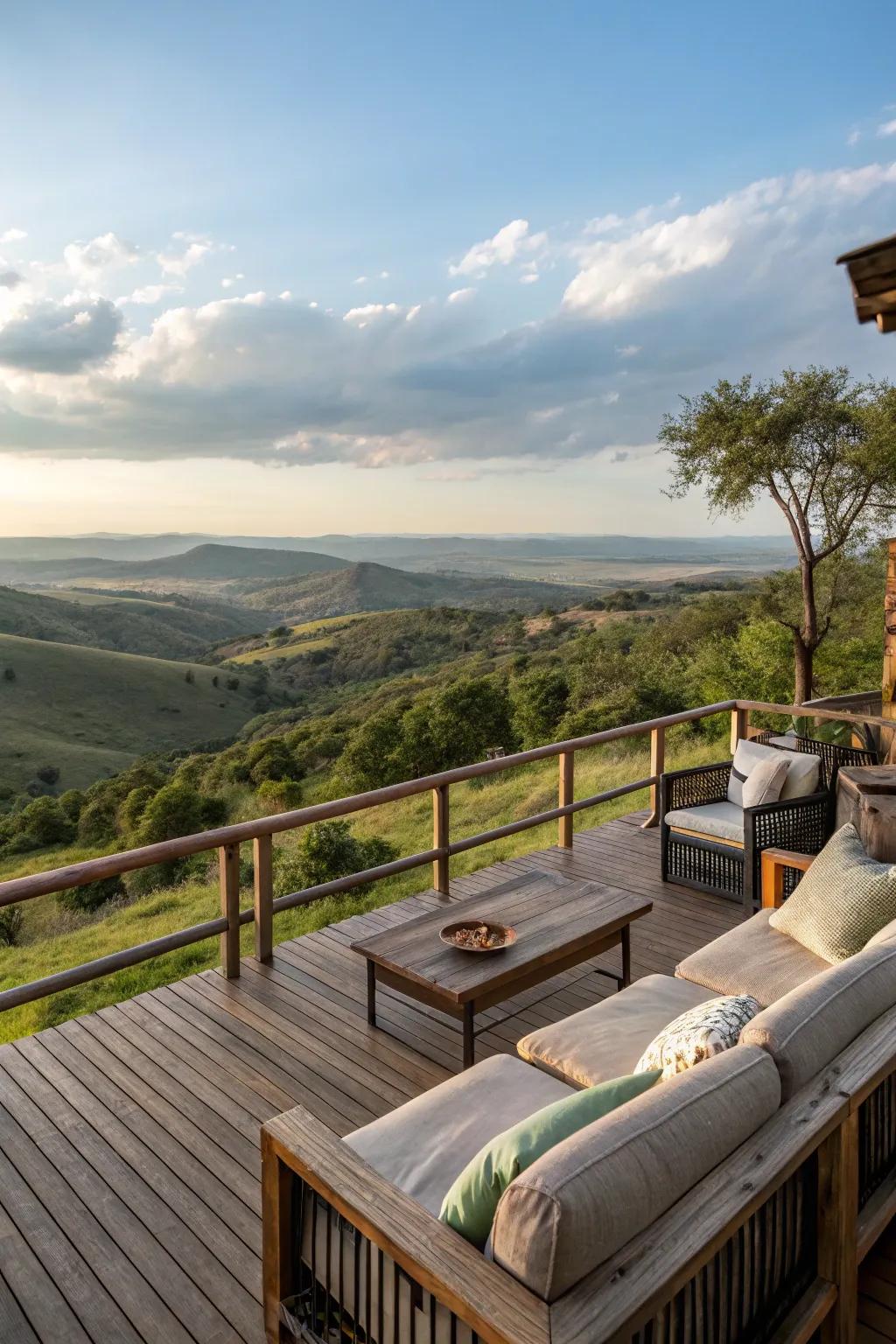 A deck with a vista is the quintessential spot to immerse yourself in your locale.