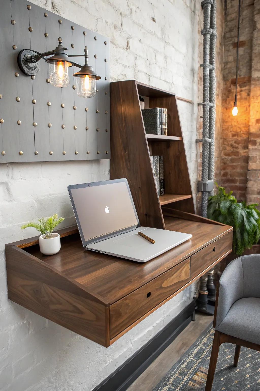 Elevate your workspace with a sleek floating wall desk&mdash;ideal for smart, stylish living.