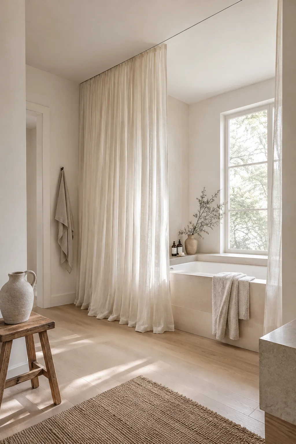 17+ Brilliant Bathroom Curtain Ideas for Your Home